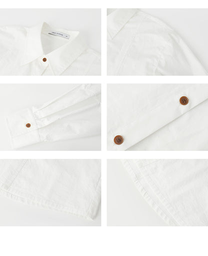 Casual Cotton Shirt With Single Back Button