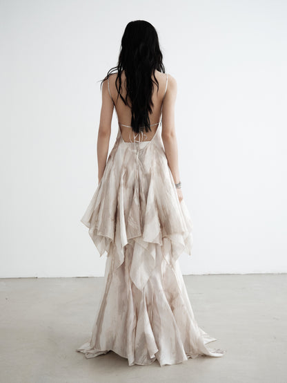 Asymmetrical Floor-Length Voluminous Skirt