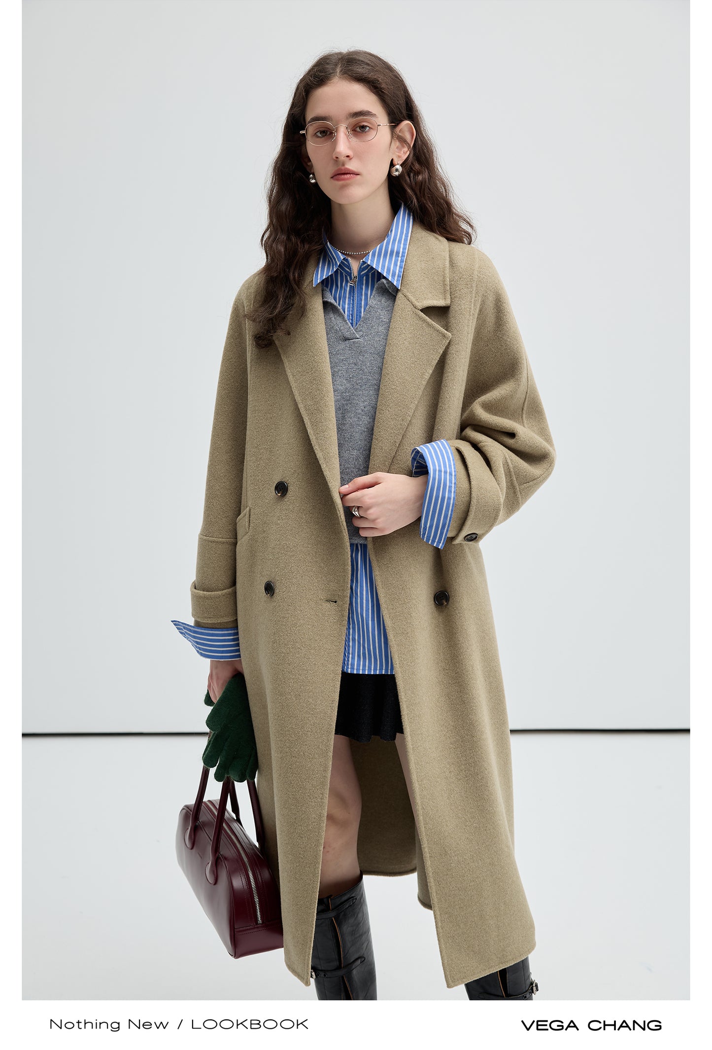 Classic Double-Breasted Woolen Coat