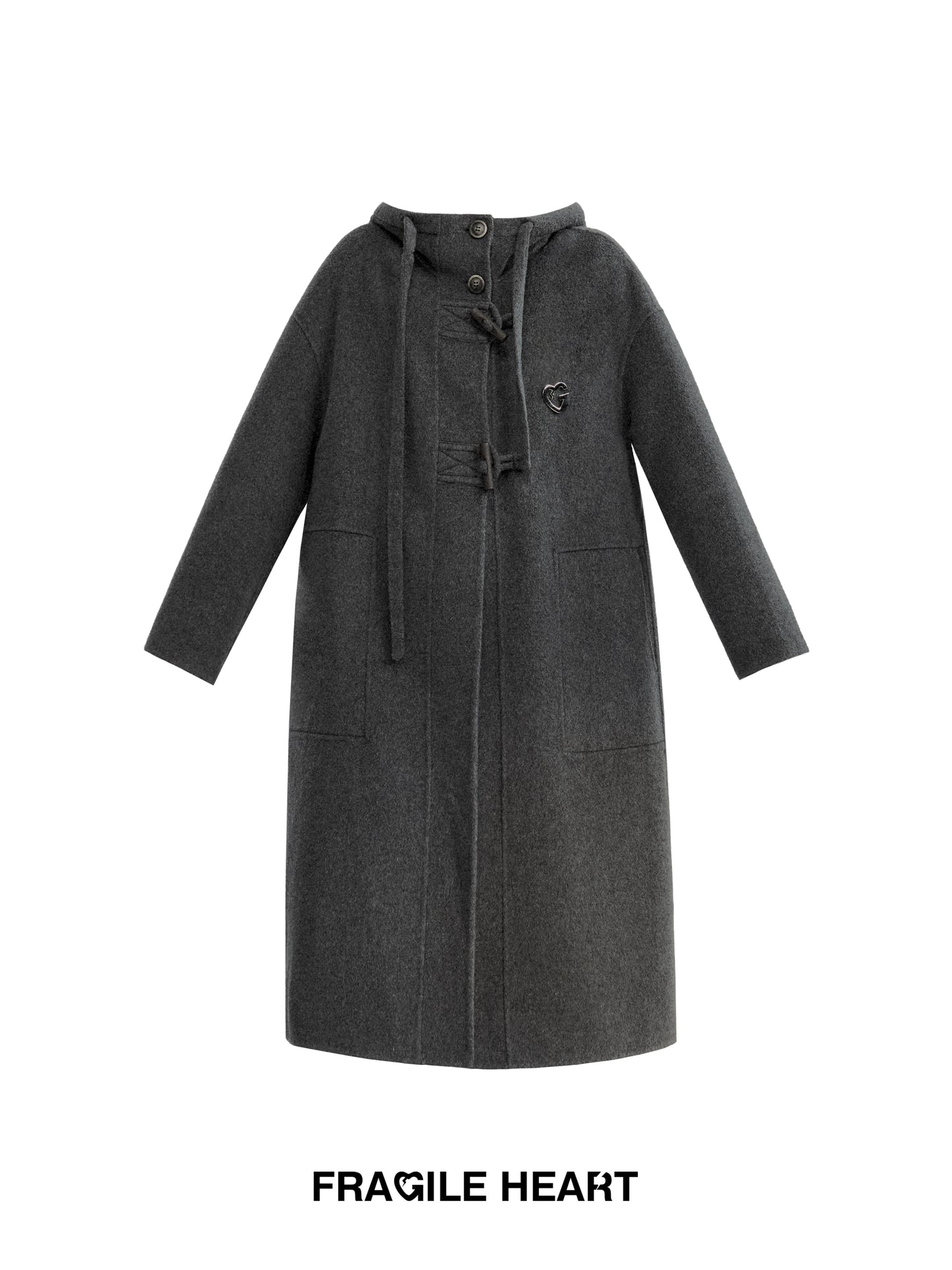 Preppy Style Cashmere Wool Blend Double Duffle Coat