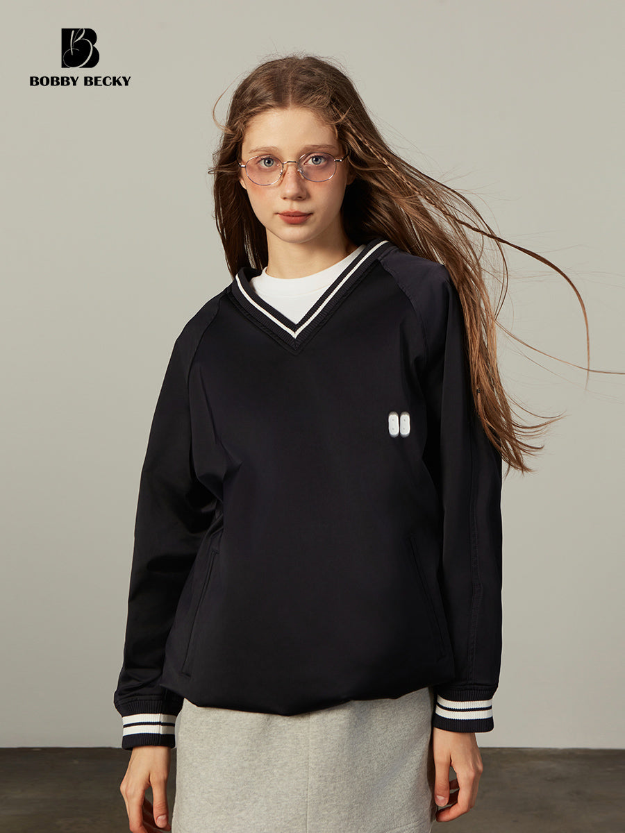 Blokette Style Casual Sporty Drawstring Sweatshirt