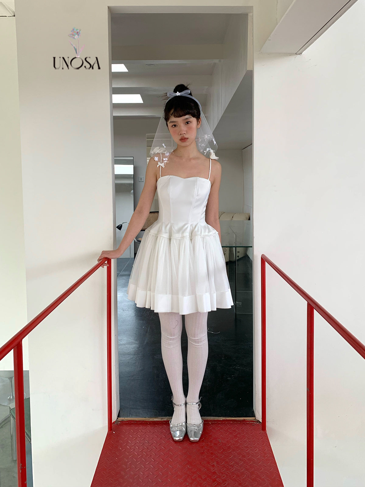 Elegant Frilled Spaghetti Strap Ballet Style Dress