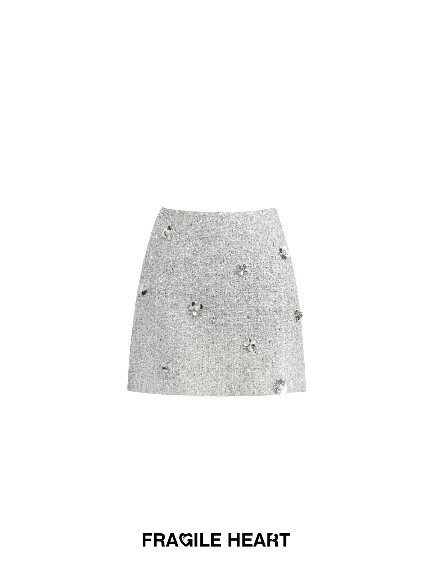 Lurex Beaded Sequin Mini Skirt