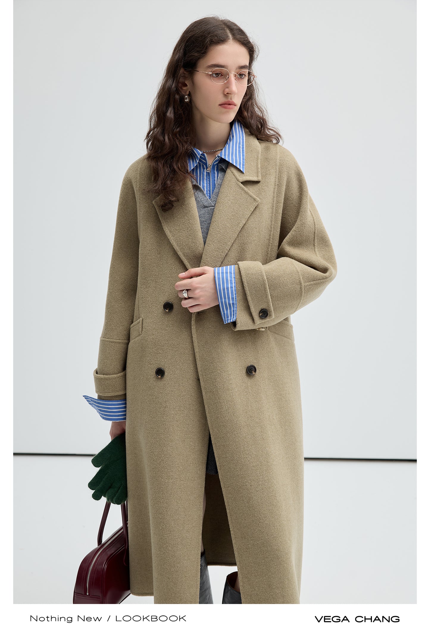 Classic Double-Breasted Woolen Coat