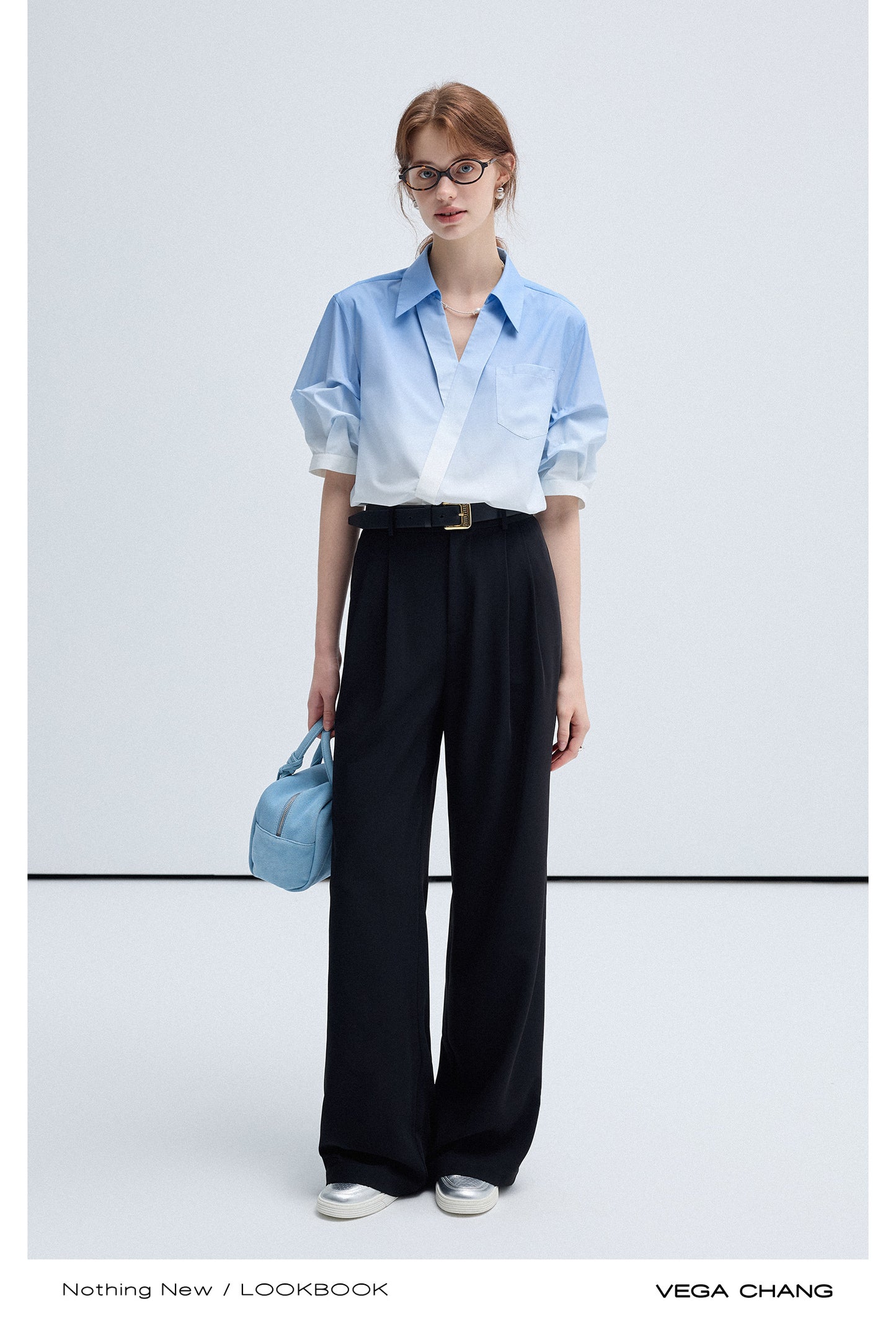 Open Collar Shirts And Straight Flowy Trousers