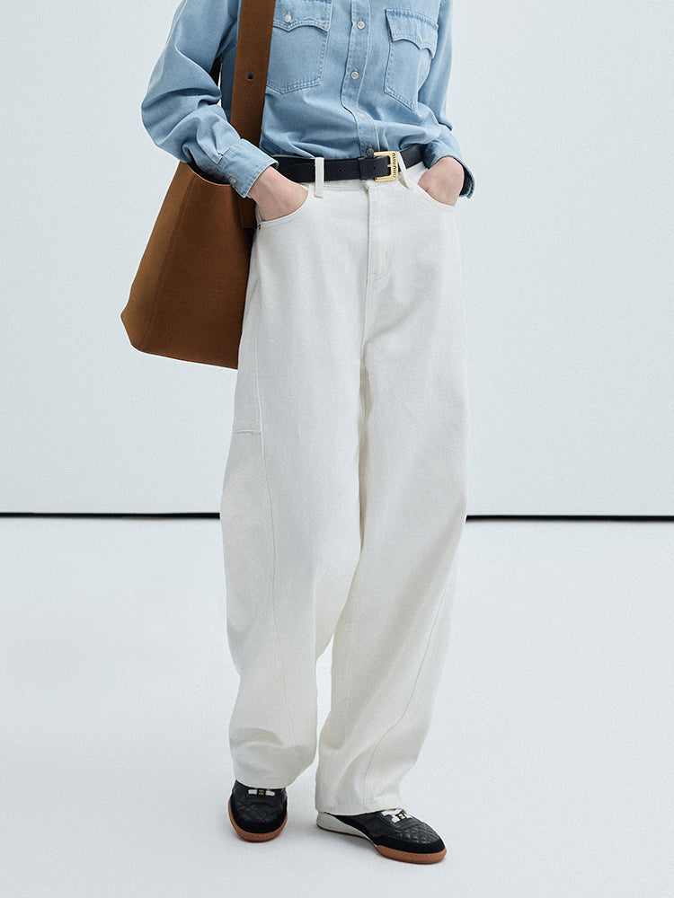 Lightweight Slim Denim Shirt And Versatile Pants