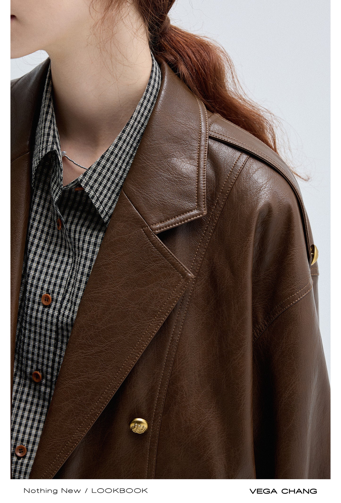 Faux Leather Notched Collar Short Jacket