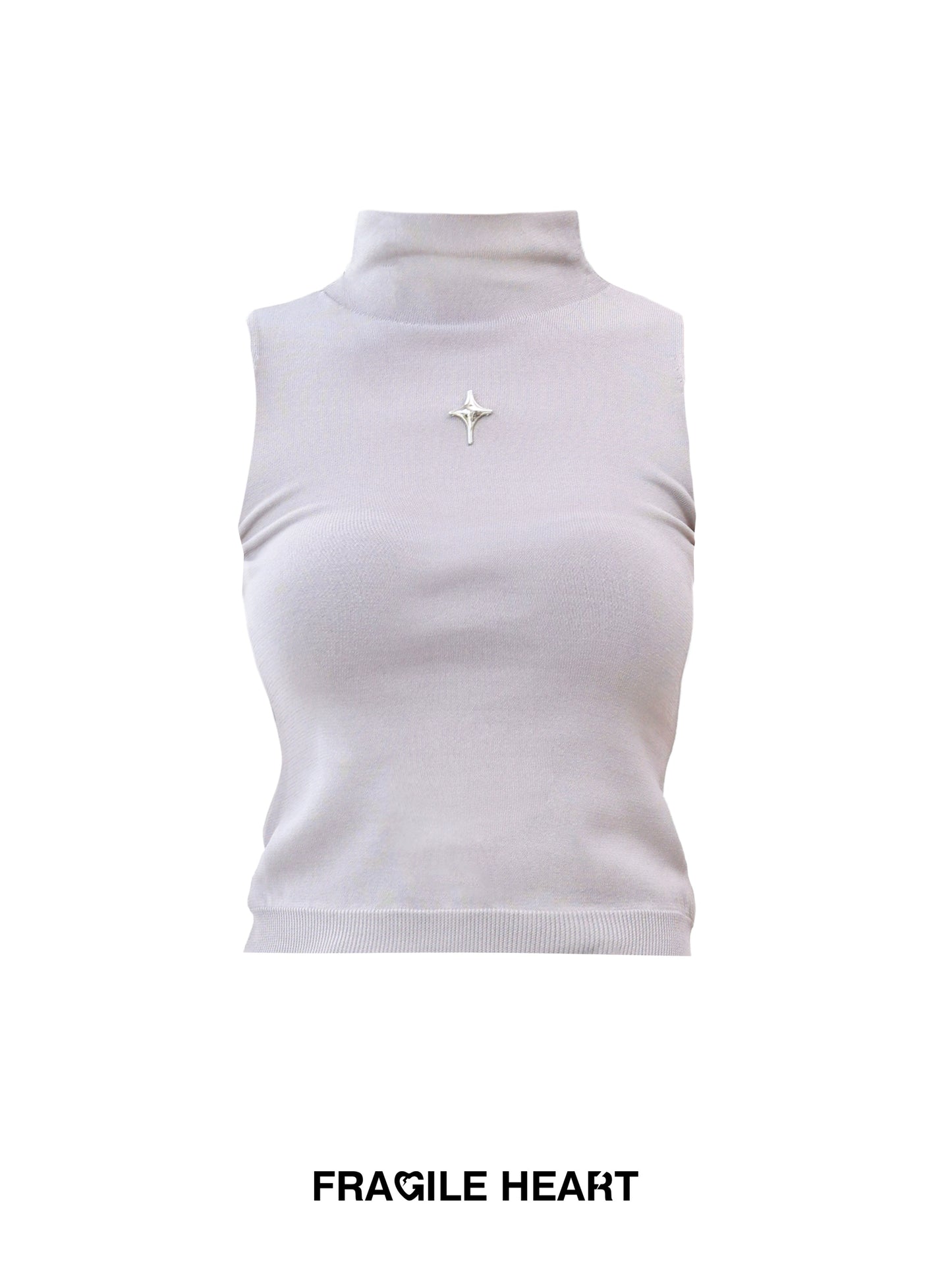 Turtleneck Sleeveless Inner Wear Slim Fit Top