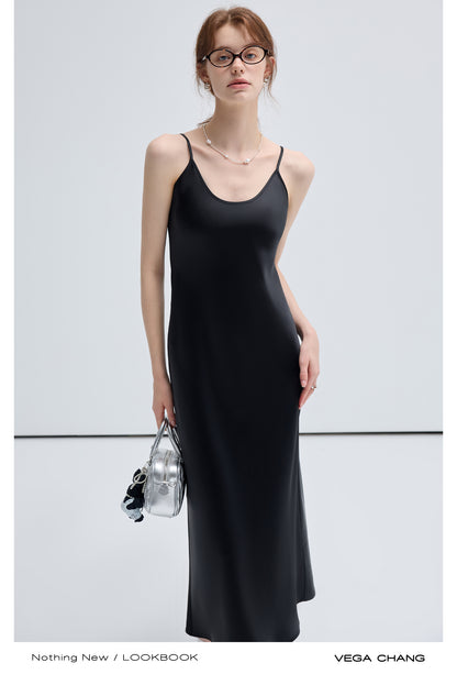 Elegant Flowing Slip Dress With Adjustable Straps