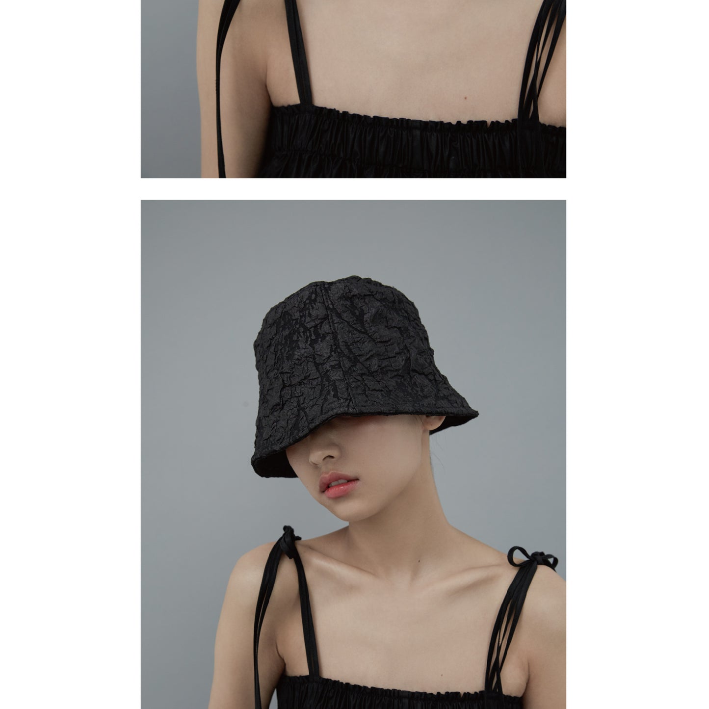 Wrinkle Textured Bucket Hat