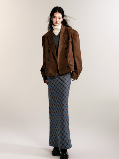 Bias Plaid A-Line Skirt In Long And Short Lengths