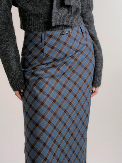 Bias Plaid A-Line Skirt In Long And Short Lengths