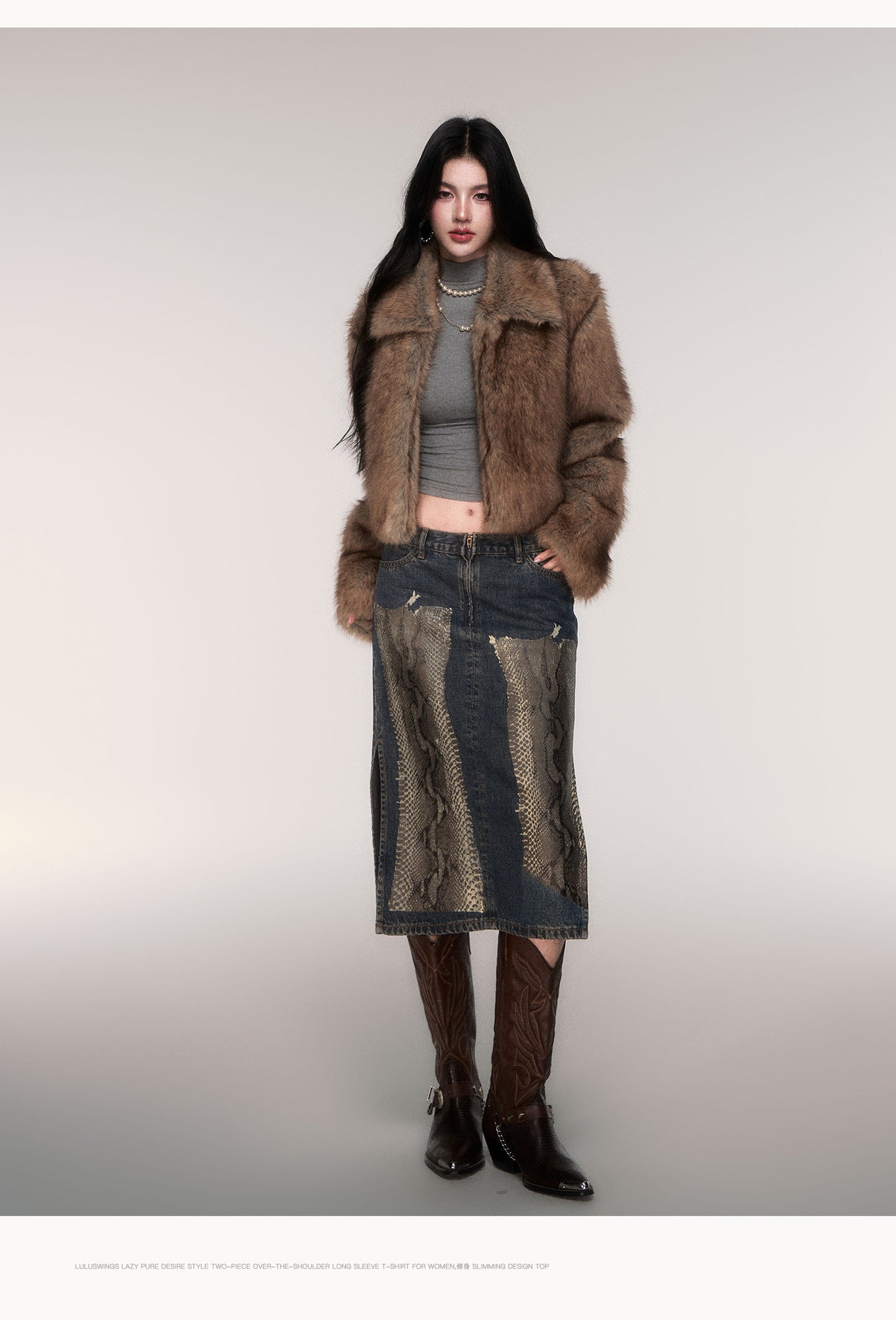 Plush Cropped Faux Fur Jacket