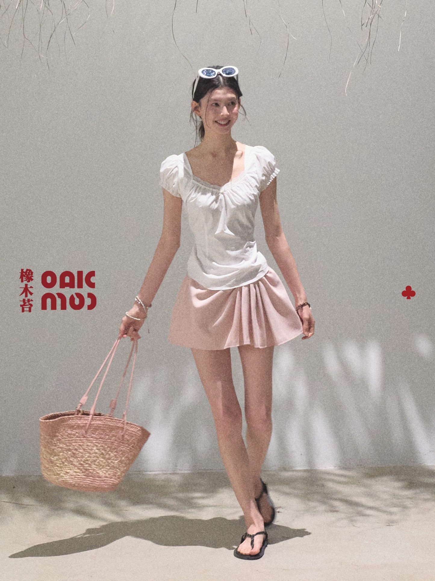 Square Neck Puff-Sleeve Blouse