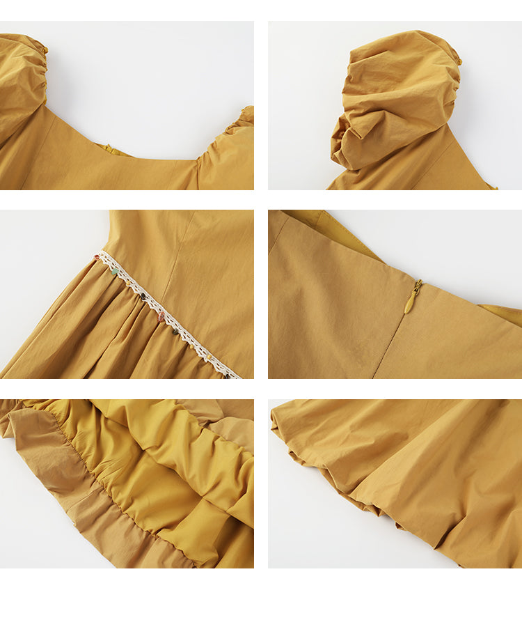 Asymmetric Waist Bubble-Hem Dress