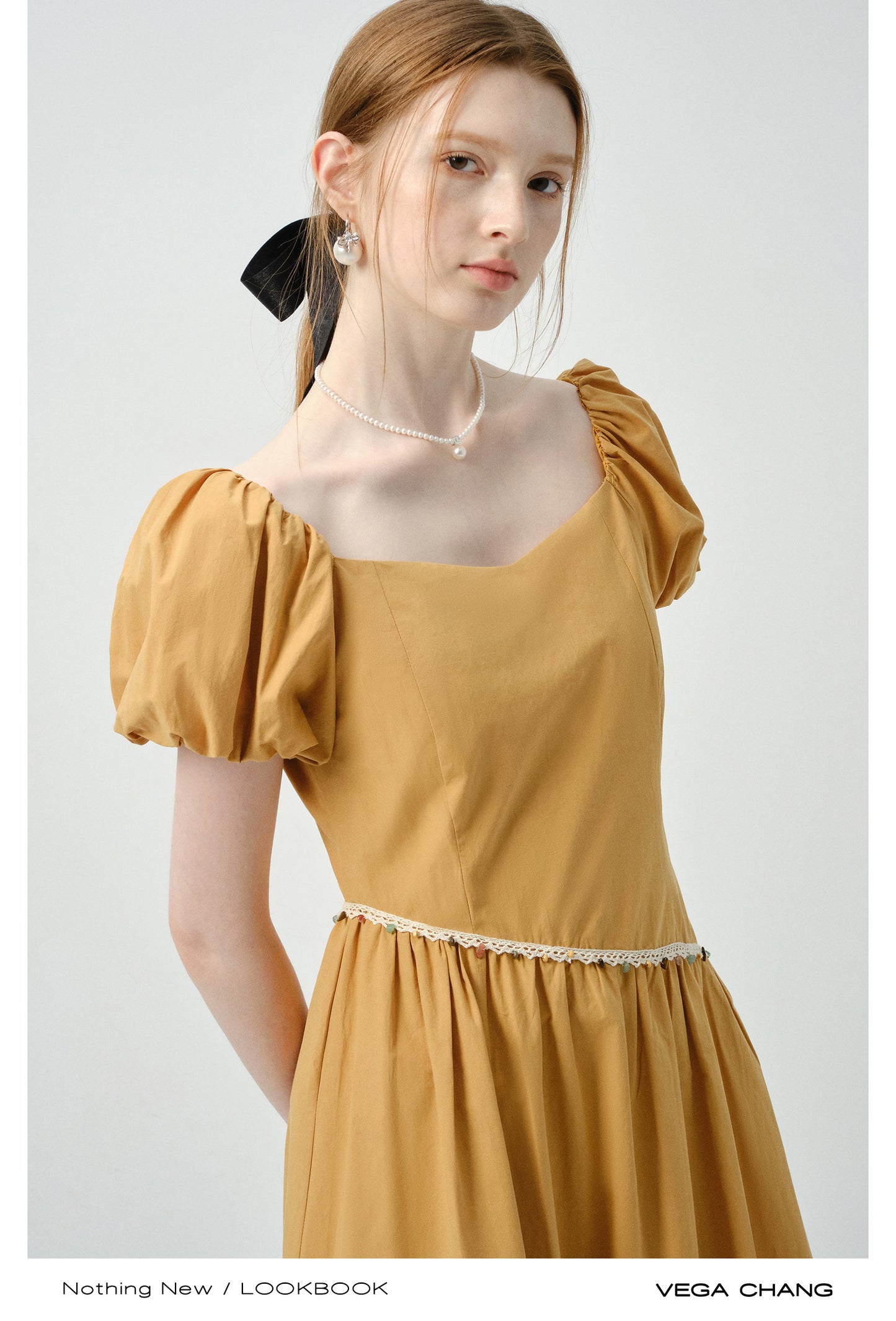 Asymmetric Waist Bubble-Hem Dress
