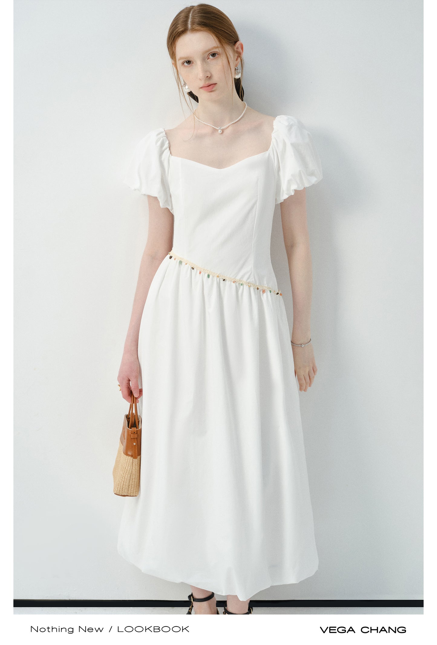Asymmetric Waist Bubble-Hem Dress