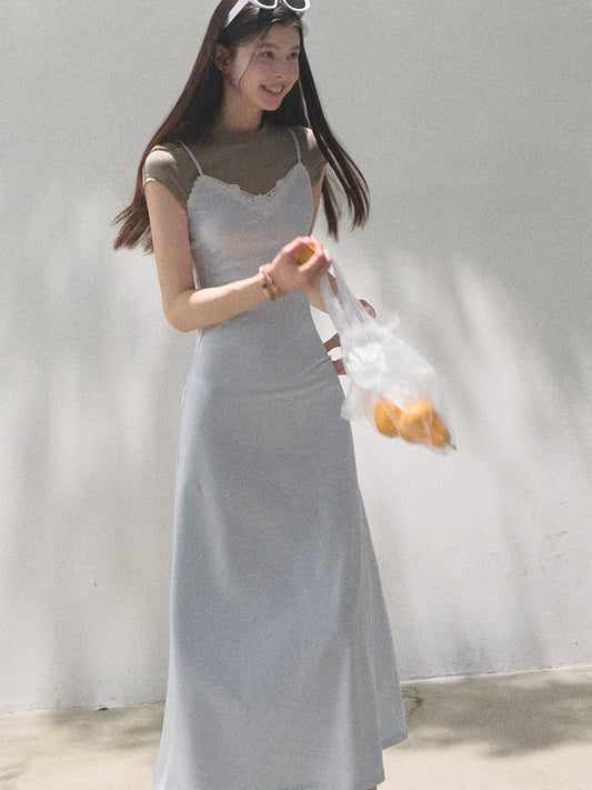 Layered Camisole T-Shirt Dress