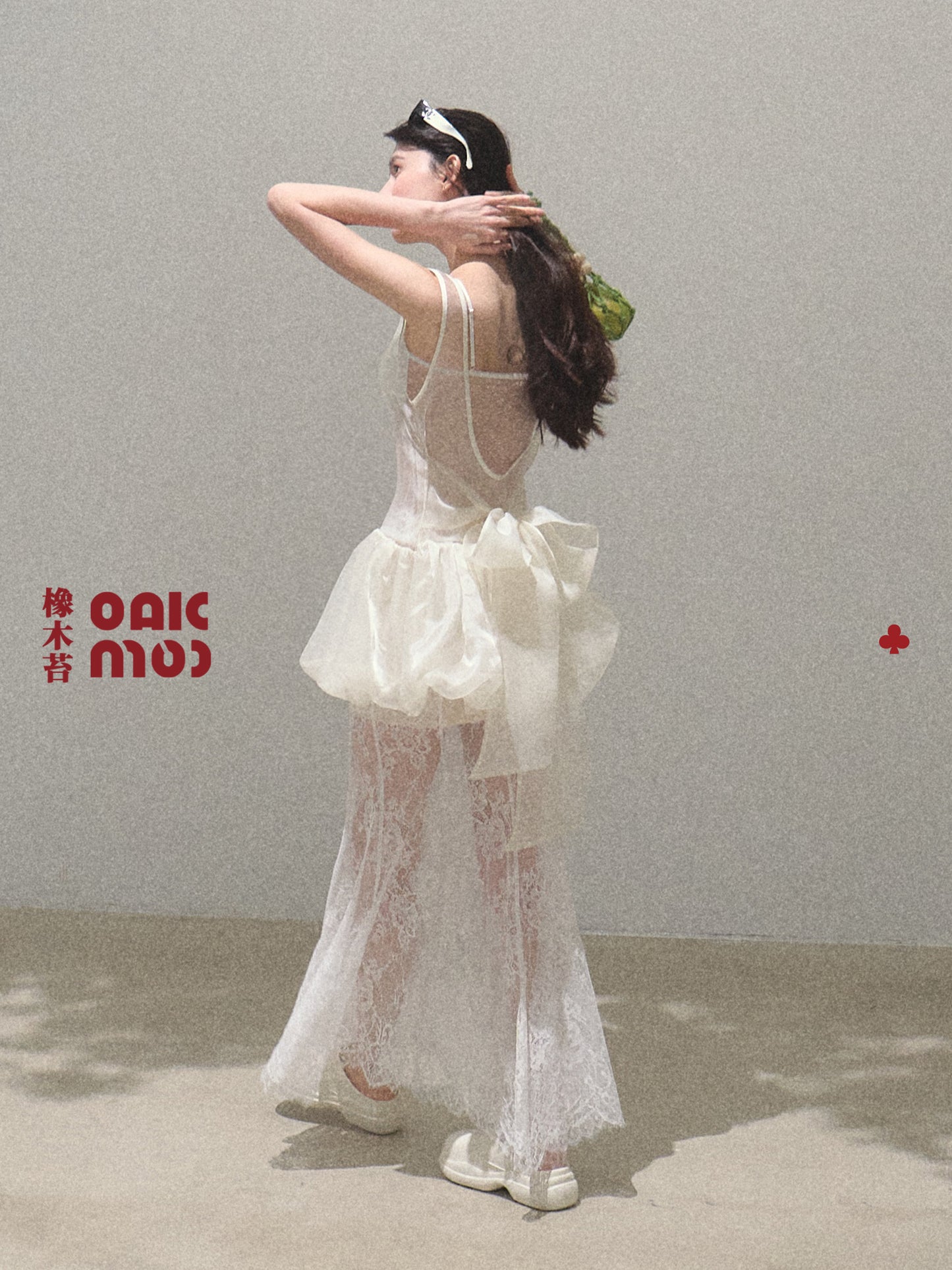 Sheer Lace Asymmetrical Hem Maxi Skirt
