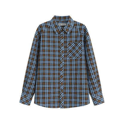 Plaid Cotton Blend Seersucker Overshirt