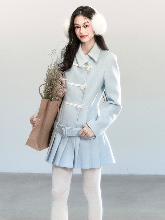Asymmetric Dress-Style Coat With Toggle Closure