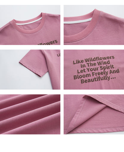Poetic Message Print T-Shirt
