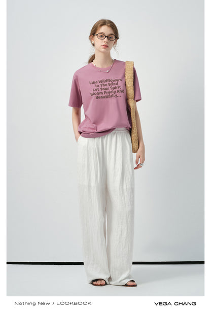 Poetic Message Print T-Shirt