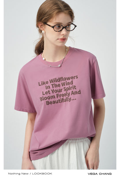 Poetic Message Print T-Shirt
