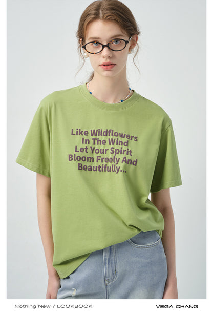 Poetic Message Print T-Shirt