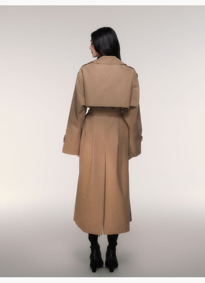 Classic Oversized Double-Breasted Trench Coat