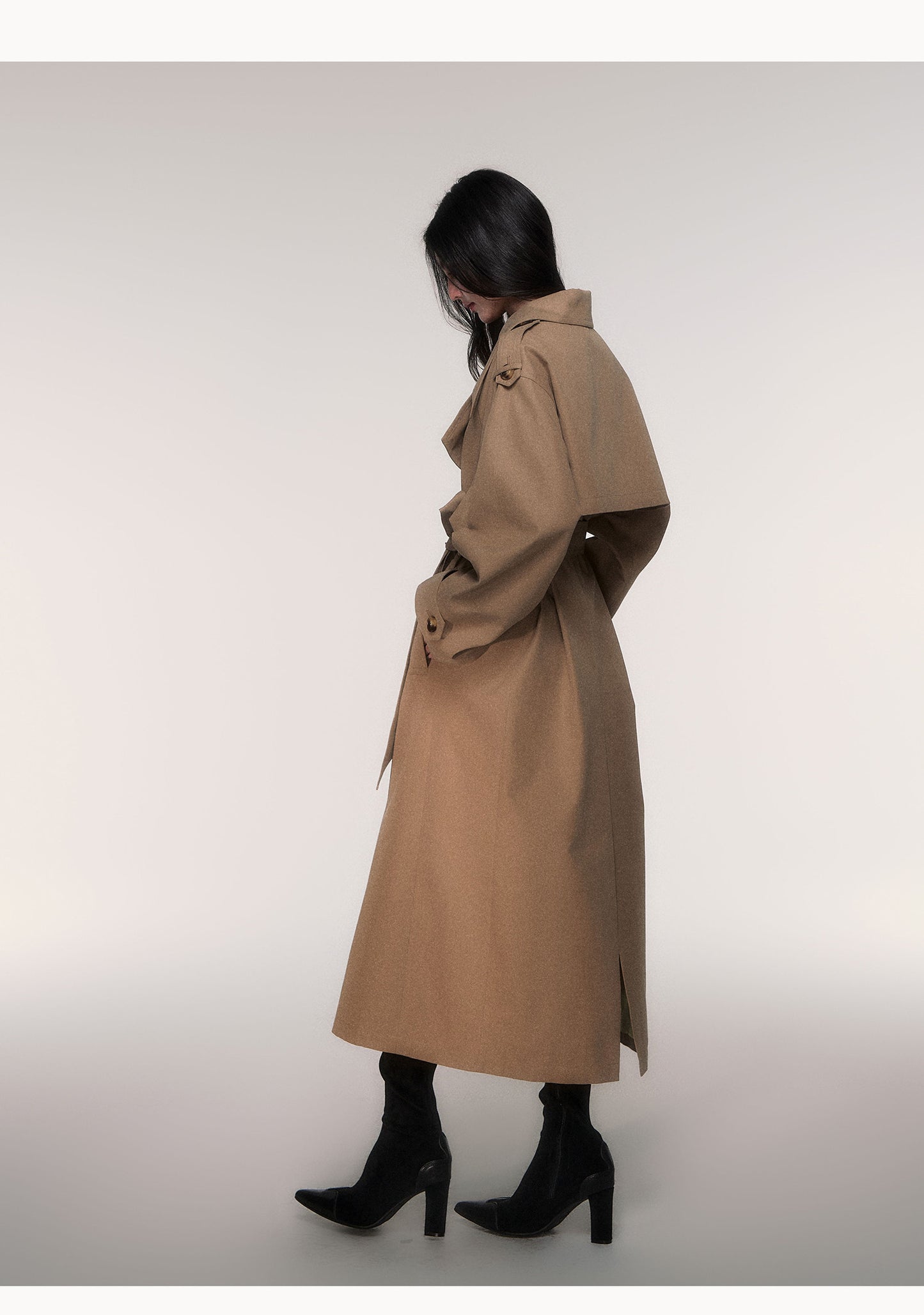 Classic Oversized Double-Breasted Trench Coat