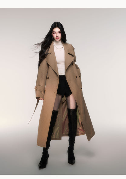 Classic Oversized Double-Breasted Trench Coat