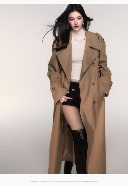 Classic Oversized Double-Breasted Trench Coat