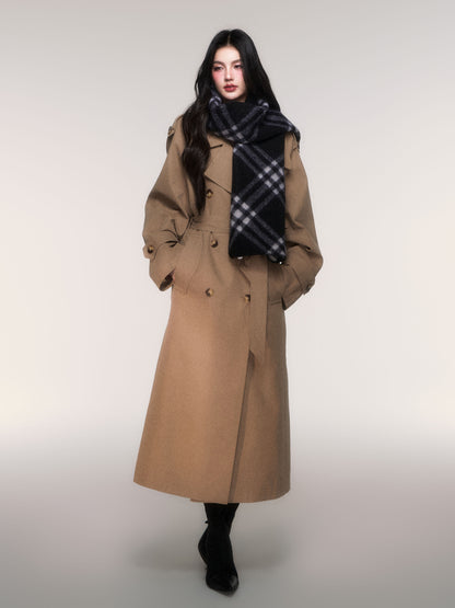Classic Oversized Double-Breasted Trench Coat