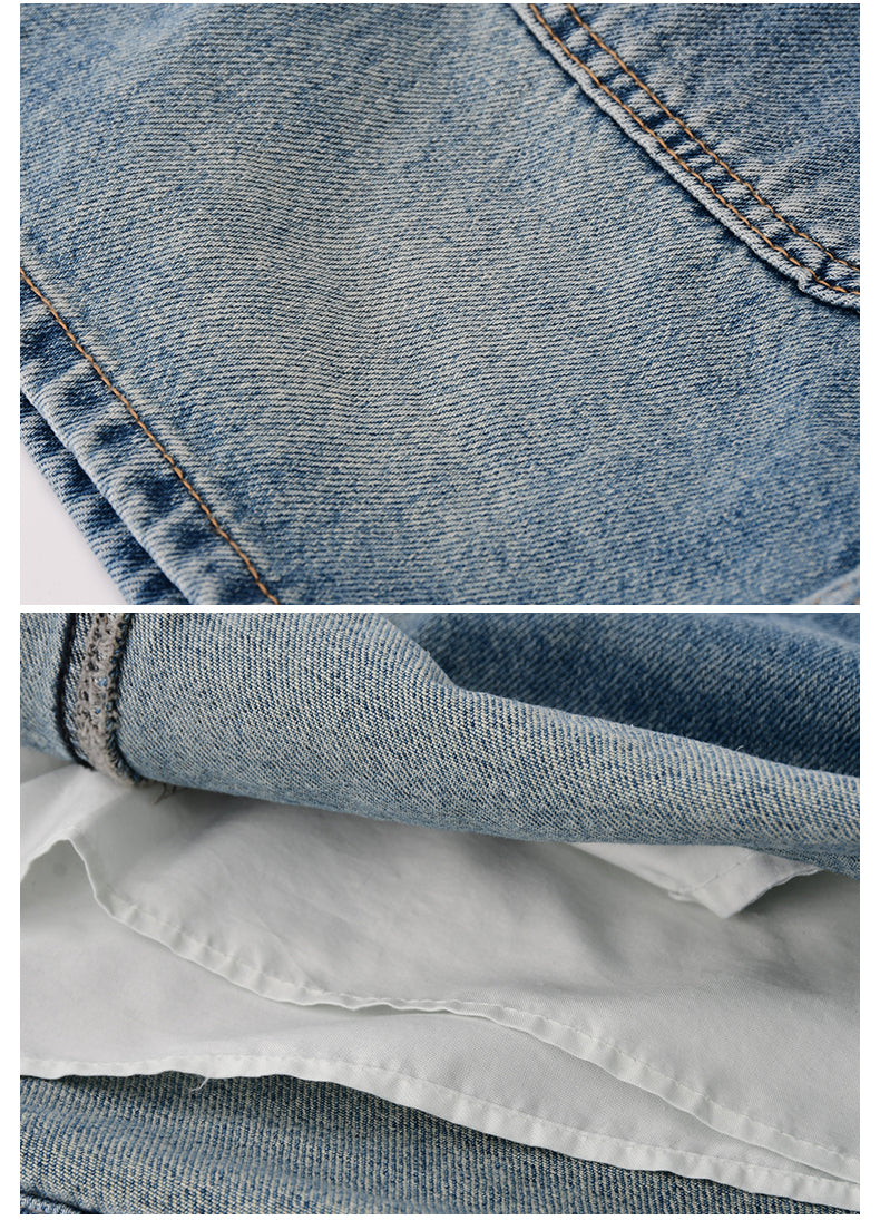 High Waist Denim Mini Skirt