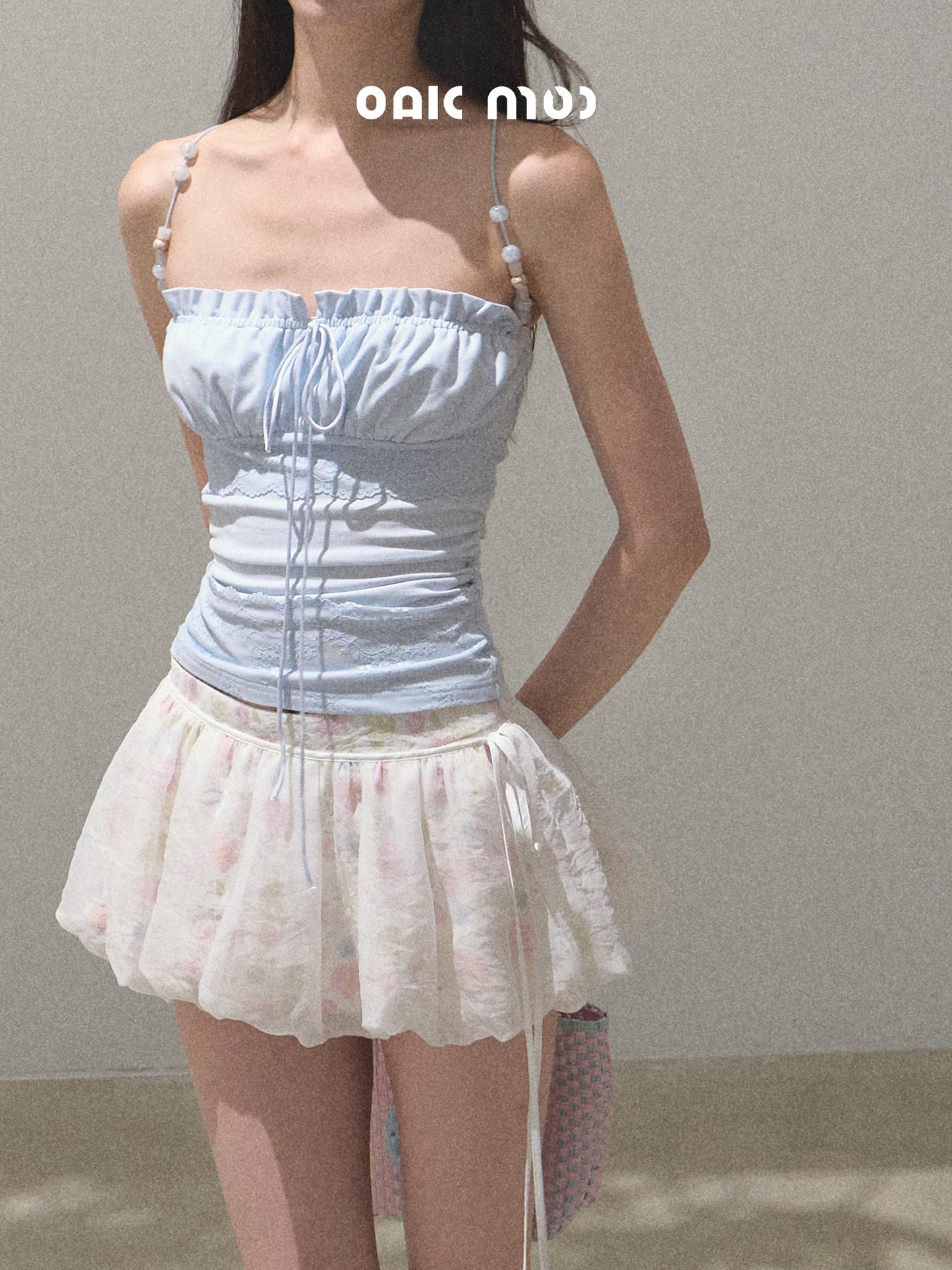 Micro Shorts With Detachable Bubble-Hem Layer