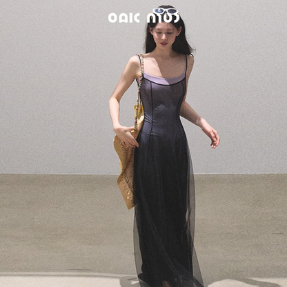 Layered Sheer Mesh Cami Dress In Two Lengths
