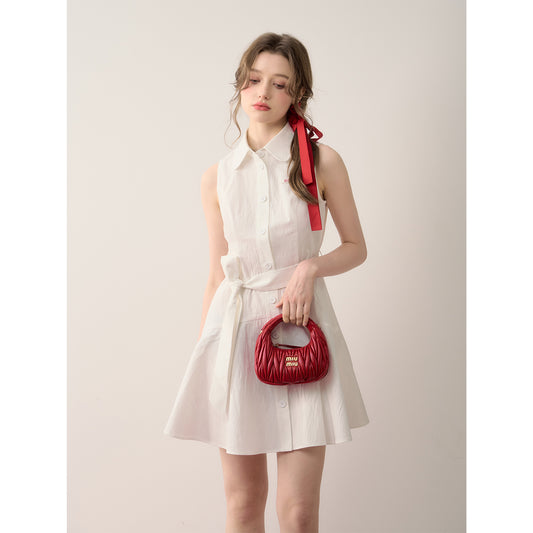 A-Line Flared Belted Dress In Sleeveless & Long Sleeve Options