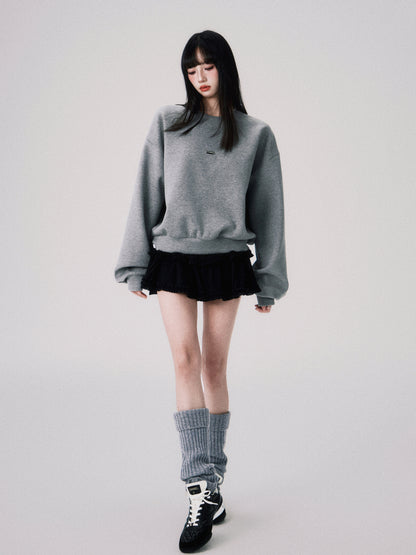 Tutu-Style Low-Rise Crepe Mini Skirt