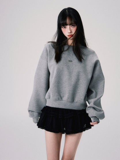 Tutu-Style Low-Rise Crepe Mini Skirt