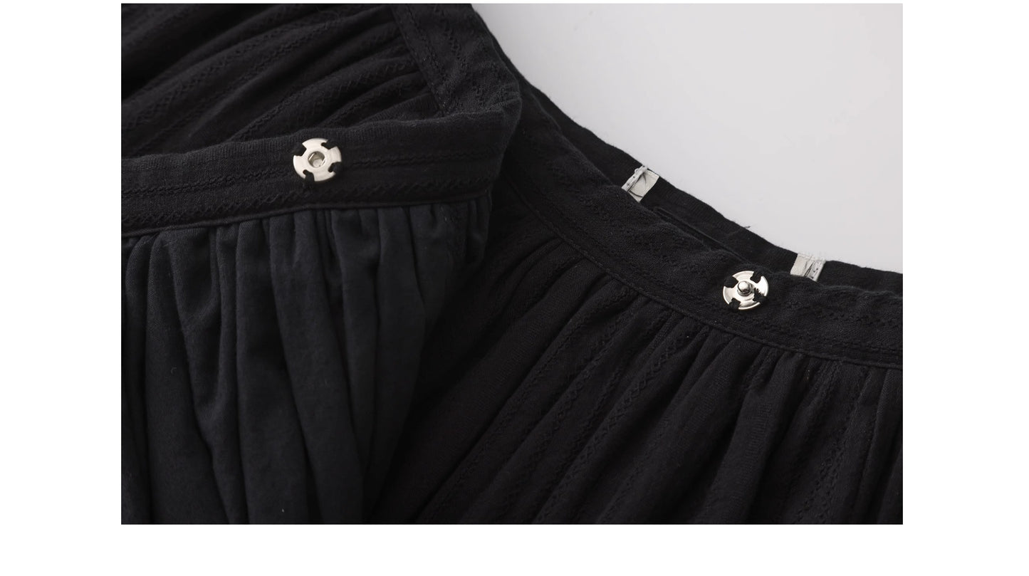 Embroidered Cotton Full Skirt