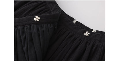 Embroidered Cotton Full Skirt