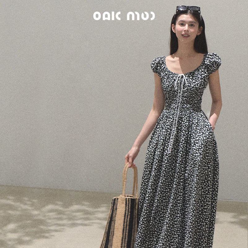 Puff Sleeve Smocked Dress In Short And Long