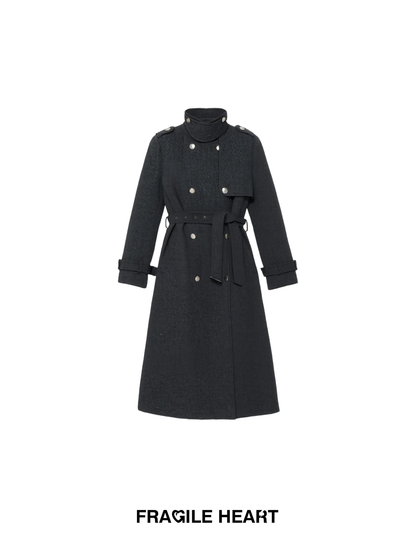 Double-Breasted Twill Coat With Quilted Lining