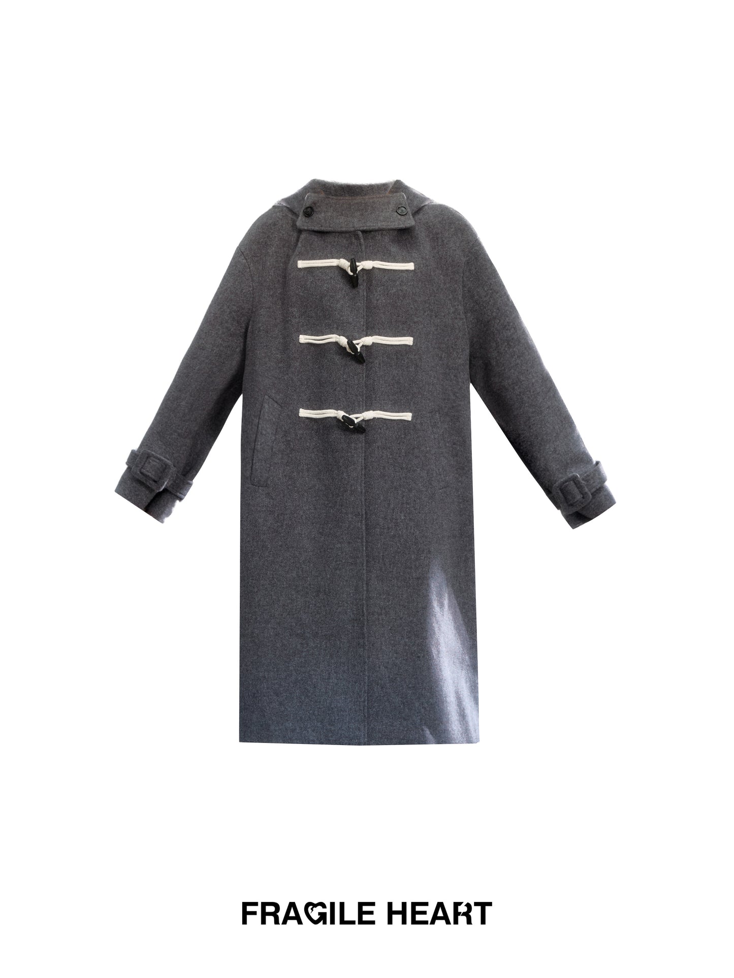 Hooded Duffle Coat With Toggle Buttons