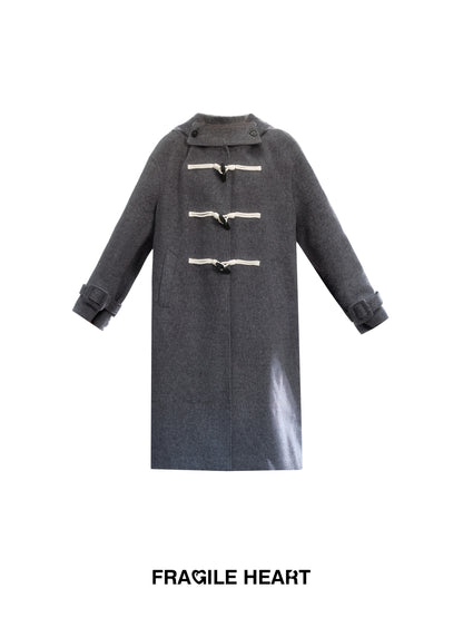 Hooded Duffle Coat With Toggle Buttons