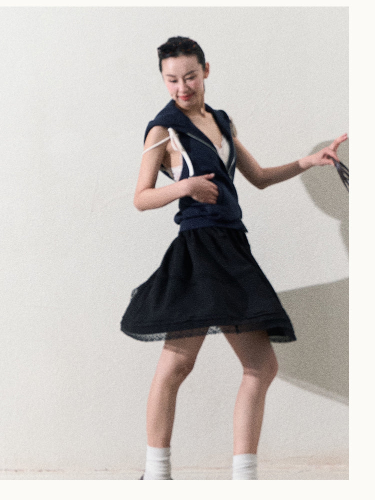 Classic Midi Skirt With Pleated Hem