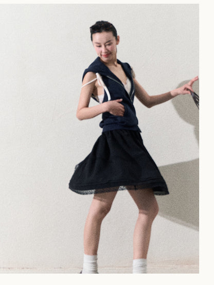Classic Midi Skirt With Pleated Hem