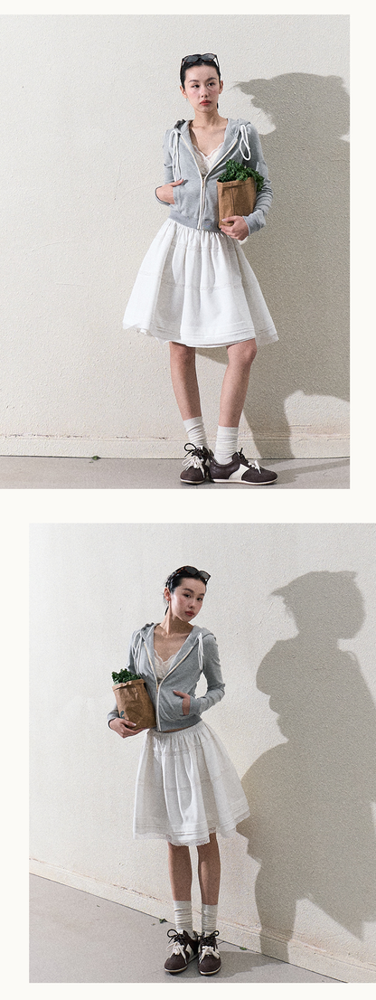 Classic Midi Skirt With Pleated Hem