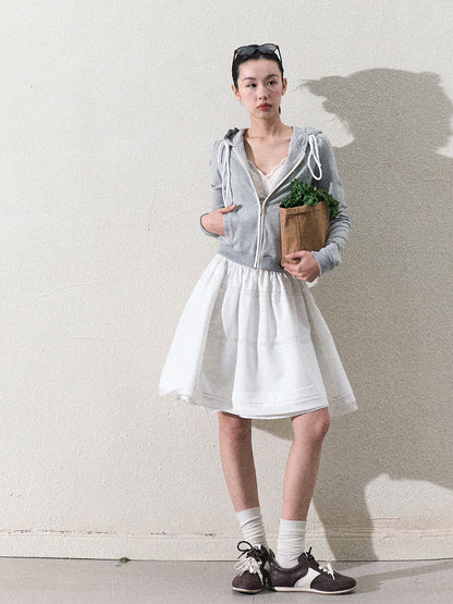 Classic Midi Skirt With Pleated Hem